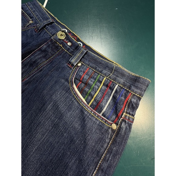 VTG Y2K Coogi Jeans 38x32 Baggy Hip‎ Hop Skater Grunge Wide Leg Sewn Embroidery - Picture 9 of 13